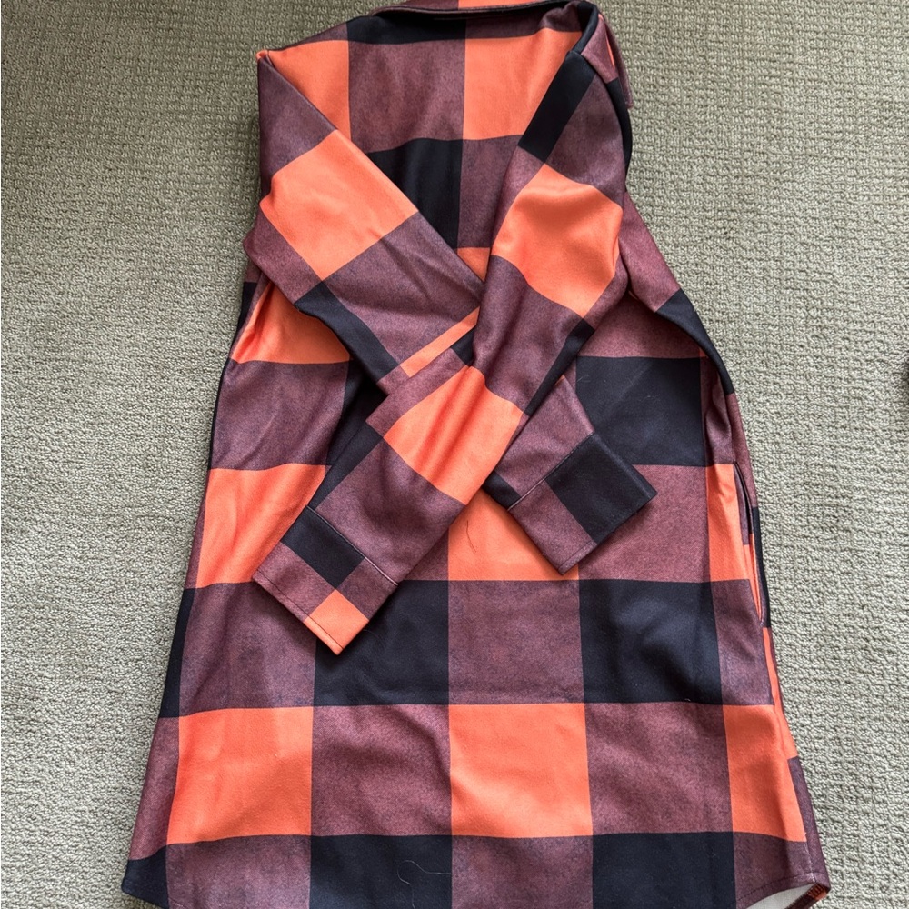 Womenβs Fall Orange Shacket Size Small - Picture 3 of 3
